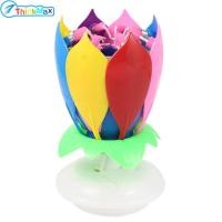 ราคา Thinkmax สองชั้นโลตัสดนตรีสุขสันต์วันเกิดเทียนโรแมนติกดอกไม้แสงเค้กเด็กของขวัญพรรค (16320749329)