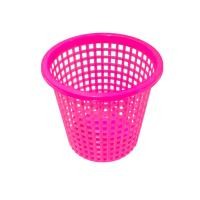 ราคา ตะกร้าพลาสติก ตะกร้ากลม ทรงสูง ตะกร้ากลมทรงสูง ขนาด14 12cm สีสันสวยงาม (22848865847)