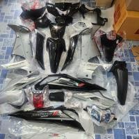 ราคา ชุดสี wave125i รุ่นไฟเลี้ยวบังลม สีดำเทา พร้อมติดลาย ปี2007 สีดำ เฟรมรถ เวฟ125i ยกชุด24ชิ้น ชิ้นดำด้าน ไฟหน้า ไฟท้าย ไฟเลียว (22167238044)