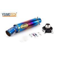 ราคา 2 นิ้ว 51 มม รถจักรยานยนต์ท่อไอเสียท่อ ท่อจ่ายไฟ ปลายท่อสากลสำหรับ Yamaha Y15ZR R15 V3 LC150 135LC Raider150 carb FI EXCITER150 SNIPER150 Y15 SONIC 150 คลิก 125i Wave 110i ฯลฯ (21285883273)