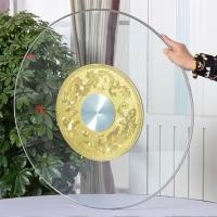 ราคา โต๊ะทำงานทรงกระจกขัดลายเส้นผ่าศูนย์กลาง 60 100 ซม สีขาวตารางกระจกสามารถหมุนได้รอบตัวเครื่อง 7 7 มม (22725577104)