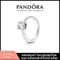 ราคา Pandora 925 แหวนเพชรแฟชั่น Sparkling Round Ring cubic zirconia 100 (22440839406)