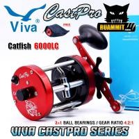 ราคา รอกตกปลา รอกทรงกลม NEW VIVA CASTPRO 5000 6000 RC LC มีทั้งหมุนซ้ายและหมุนขวา (22583547702)