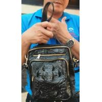 ราคา กระเป๋ษสะพายหนังจระเข้ สีดำ SuperBlack (21378701702)