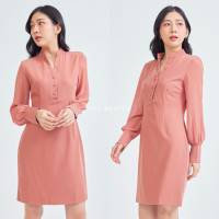 ราคา ALL BEAUTE Maple Dress เดรสแขนยาว เดรสแขนชีฟอง เดรสออกงาน ชุดทำงานผู้หญิง (21752377355)