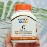 ราคา วิตามินซี C 500 mg 110 Tablets 21st Century (378754316)