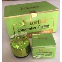 ราคา ราคานี้ยกโหล 12 ชิ้น ครีมแตงกวา herb HERBAL cucumber cream ครีมแตงกวา เฮิร์บเบิ้ล 5 กรัม (18495069421)
