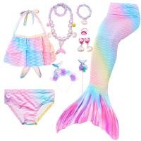 ราคา ชุดว่ายน้ำหางนางเงือกแอเรียลคอสเพลย์ชุดเจ้าหญิงสำหรับเด็กชุดงานวันเกิดห่วงรัดผมบิกินี่นางเงือกมีสีเกาหลีหางนางเงือก (21430240684)