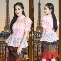 ราคา PTT เสื้อลูกไม้ ผ้านุ่มมากใส่ไม่คัน อก 32 38 34 38 38 40 40 42 42 46 นิ้ว เสื้อลูกไม้สีโอรส เสื้อลูกไม้แขนสั้น ลูกไม้ย้อนยุค วนิดา Blouse (21596164767)