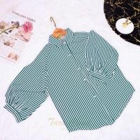 ราคา ส่งเร็วพิเศษ VA015 TARA Shirt เสื้อเชิ้ตคอปก ทรงไหล่สโลป ลายทาง แขน5ส่วน ทรงน่ารักมาก ผ้าทอ ผ้าอย่างดี ใส่สบาย ไม่ร้อน ดีเทลเก๋ๆ เสื้อเชิ้ตหญิง (22856419945)