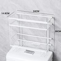 ราคา ชั้นวางของบนชักโครกสแตนเลส ชั้นวางของในห้องน้ำ ที่วาง แชมพู ใช้เก็บสบู่ แชมพู และของใช้ในห้องน้ำ ชั้นวางของชักโครก (22322398658)