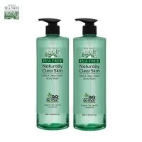 ราคา Tea Tree ที ทรี เจลอาบน้ำ เนเชอรัลลี มายด์แอนด์ดีพคลีน บอดี้ วอช 500 มล 2 ขวด สบู่เหลว ครีมอาบน้ำ Shower Gel (876034357)