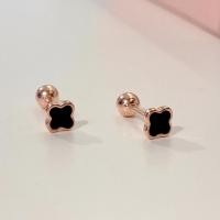 ราคา Suwann na shop ต่างหู ต่างหูเงินแท้ จิว จิวเงินแท้ จิวใบโคลเวอร์สีดำ (22944740600)