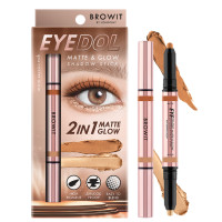 ราคา บราวอิท ไอดอล อายแชโดว์สติ๊ก 2in1 เนื้อแมท เนื้อชิมเมอร์ 0 5g 0 5g Browit EYEDOL Matte Glow Shadow Stick (22782381207)