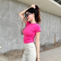 ราคา SpinnyHouse เสื้อยืดรัดรูป เว้าเอว แต่งย่นข้าง ผ้ายืดยูนิโคล่ ตัวผ้ายืดเยอะมาก ทรงน่ารัก BABYTEE รุ่น เทมปุระ (22227633286)