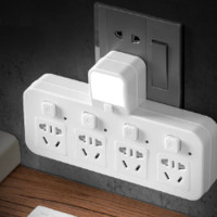 ราคา ตัวแปลงไฟสองหลุมสามหลุมสี่หลุมซ็อกเก็ตรูพรุน พร้อมแหล่งกำเนิดแสง ปลั๊กไฟ AC อะแดปเตอร์ติดผนังมัลติฟังก์ชั่ชาร์จ USB (22889075595)