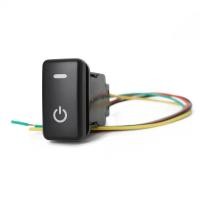 ราคา ปุ่มสวิชต์กระจกกล้องปุ่มเปิดปิดเรดาร์บรรจุไฟ DRL แบบ LED สีเขียวสำหรับรถยนต์1ชิ้นสำหรับ Toyota Hilux Fortuner FJ Cruiser Lexus (22129812044)