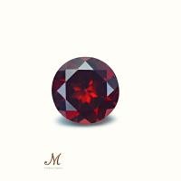 ราคา พลอยโกเมนแท้ เจียระไนเหลี่ยมเพชร สีแดง Natural Garnet กลม ก้นเพชร พลอยดิบ ไม่เผา ธรรมชาติแท้ 100 (20386163324)