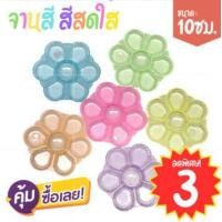 ราคา รุ่นสีขาวทึบ จานสี พลาสติก รูปดอกไม้ 7 18หลุม ถาดหลุม จานผสมสี ระบายสี หลายขนาด (22901787277)