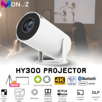 ราคา Monoz โปรเจคเตอร์ HY300 Pro Mini Projector 4K รองรับการแชร์จอมือถือ ลำโพงในตัว โปรเจคเตอร์มินิ รับประกัน 2 ปี (22948185129)