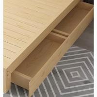 ราคา TATA เตียง เตียงไม้ เตียงไม้เนื้อแข็ง ที่เก็บของข้างเตียง เตียงนอน 4 5 6 ฟุต ไม้เนื้อแข็ง 100 อายุการใช้งาน 60 ปี (22588656628)