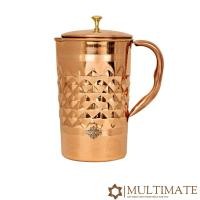 ราคา Indian Art Villa เหยือกน้ำทองแดง 2 ลิตร กระติกน้ำทองแดง ขวดทองแดงอินเดีย (22060452259)
