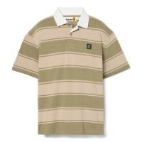 ราคา Timberland Mens Striped Rugby Short Sleeve Polo Shirt เสื้อโปโล TBLMA42E5 (21689807477)