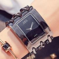 ราคา ZZOOI G D GLE VDO Clock Women Luxury Style Rectangular Case Female Quartz Wristwatch Triple Chain Bracelet Ladies Watch zegarek damski (18382716681)