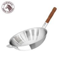 ราคา ส่งฟรี ส่งด่วน กระทะจีนสเตนเลส ด้ามไม้สัก 30 38 ซม ตราหัวม้าลาย zebra ของแท้ ใช้กับเตาแม่เหล็กไฟฟ้าไม่ได้ (22850354853)