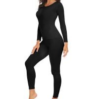 ราคา Womens Thermal Underwear Autumn and Winter Clothing Seamless Thermal Underwear Set Womens Two Piece Long Top (20382636067)