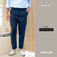 ราคา ลายตาตราง กางเกงสแล็ค ขากระบอกเล็ก A MAN LAB กางเกงขายาว ผู้ชาย กางเกงขายาว ชาย กางเกงชิโน่ by A MAN LAB กางเกงผู้ชาย กางเกงทำงานชาย กางเกงขาย (19735977761)
