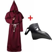 ราคา Plague Doctor เครื่องแต่งกาย Plague Doctor Mask Black Death Witch คอสเพลย์ฮาโลวีนเครื่องแต่งกายสำหรับชาย Punks Masks (16089349499)