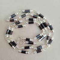 ราคา สร้อยคอนิลแท้จากเมืองกาญจน์เจียระไนเป็นแท่งก้านไม้ขีด งานแฮนดเมด ชุบทองและชุบเง (22221653251)