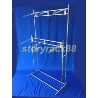 ราคา ราว 3 แขน 2 ชั้นขาตรง ราวแขวนเสื้อ แขวนผ้า ราวขายเสื้อ ราวเหล็ก (22127796209)