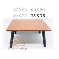 ราคา โต๊ะญี่ปุ่นขนาด75x75 ซม ขาแข็งแรง กางง่าย ขนาดพอเหมาะ ใช้งานได้หลากหลาย pd99 (9439090361)