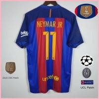 ราคา ย้อนยุค เสื้อกีฬาแขนสั้น ลายทีมชาติฟุตบอล Barcelona 2016 2017 15 16 Barca Messi Su Rez NEYMAR INIESTA สไตล์เรโทร (21697320224)