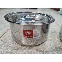 ราคา ส่งฟรี หม้อแขกสแตนเลส ตราจรวด Rocket ขนาด 18222630 ซม หม้อใส่แกง หม้อแขก หม้ออินเดีย หม้อใส่ข้าวราดแกง หม้อข้าวหมกไก่ (22863187961)