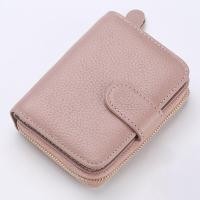 ราคา กระเป๋าสตางค์แฟชั่นใบสั้นสำหรับสตรีหนังแท้มีซิป (9704651360)