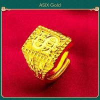 ราคา ASIX GOLD แหวนผู้ชายทอง 24K แหวนมังกรครอบงำ แหวนผู้ชายเท่ ไม่ดำ ไม่ลอก (20331542906)