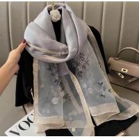 ราคา S2 ผ้าไหมแก้ว มี 2 ลาย 10 สี เนื้อผ้าดี ผ้าไม่เเข็ง นุ่ม ผ้าพันคอ ผ้าคลุมไหล่ ของฝากไทยแลนด์ Silk scarf shawl (21076099343)