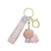 ราคา พวงกุญแจ Line Friends ของแท้ 100 พวงกุญแจน่ารักสำหรับสาวป้องกันการสูญหาย BROWN CONY SALLY ราตรีสวัสดิ์ซีรีส์ RXYS3 (21708336334)