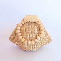 ราคา กระเป๋าทรงหอย หูจับลูกปัดไม้ (20505748459)