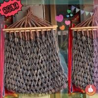 ราคา เปลนอน ถักใยฟู แบบผูก มีไม้ เน้นแข็งแรงทนทาน คุณภาพ (22646842151)