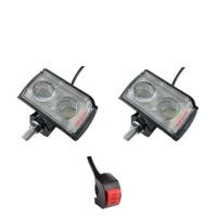 ราคา ไฟสปอร์ตไลท์ led 24v เเพค 2ชิ้น ไฟสปอร์ตไลท์รถยนต์ ไฟอินโด110i6สเต็ป ไฟติดรถมอไซค์led 12V 60W ไฟ สปอร์ตไลท์ 6 สเต็ป ไฟหน้ารถ ไฟช่วยตัดหมอก 12V 24V เเสงขาว (22734240840)