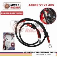 ราคา สายเบรค braided aerox สายถักสายเบรค Aerox V1 V2 ABS สายเบรคหน้าแต่ง ABS (22793300104)