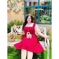 ราคา ชุดเดรสไซส์ใหญ่ สำหรับสาวอวบอ้วน อก46 58 แต่งแขนลูกไม้ ใส่ออกงานสวยๆ (22237577169)