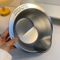 ราคา กะละมัง รูล้าง แตนเลส เกรด 304 ซาวข้าว ล้างผักล้างผลไม้ ทนทาน แขวนได้เก็บง่าย พร้อมตะขอติดผนัง (22688191565)