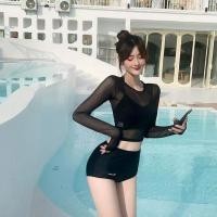 ราคา ชุดว่ายน้ำทูพีซ ชุดว่ายน้ำเซ็กซี่ ชุดว่ายน้ำทูพีช ชุดว่ายน้ำ 3 ชิ้น ตาข่ายสีดำ เซ็กซี่ เย้ายวน (16742159864)