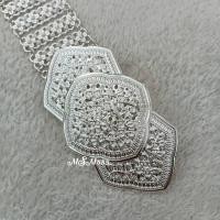 ราคา เข็มขัดเครื่องประดับชุดไทย สีเงินขาวล้านนา (15866923044)