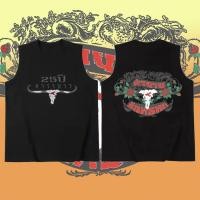 ราคา เสื้อกั๊กแขนกุด Carabao Band ผ้าCotton100 เสื้อยืดแขนสั้นพิมพ์ลายวง Carabao Rock Band เสื้อยืดคาราบาวT013 (22782788895)